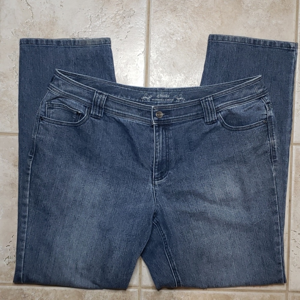 CJ Banks Moderately Curvy Straight Leg Jeans